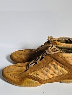 Alviero Martini 1ᴬ Classe Geo Map Suede Mid-Top Sneakers Made in Italy Size 38 5